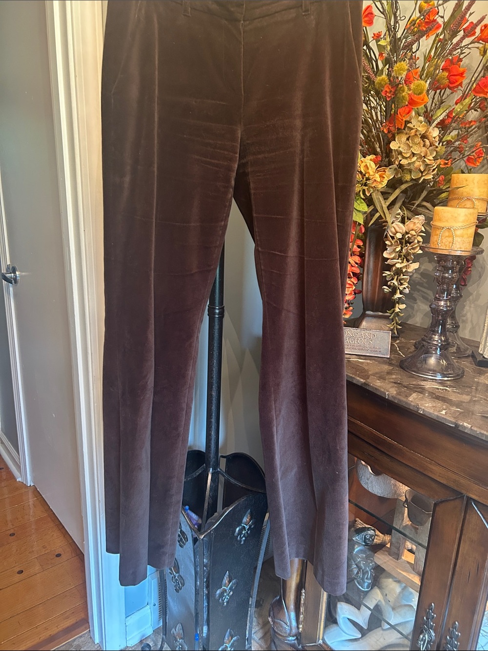 Calvin Klein Chocolate Brown Velvet Pants